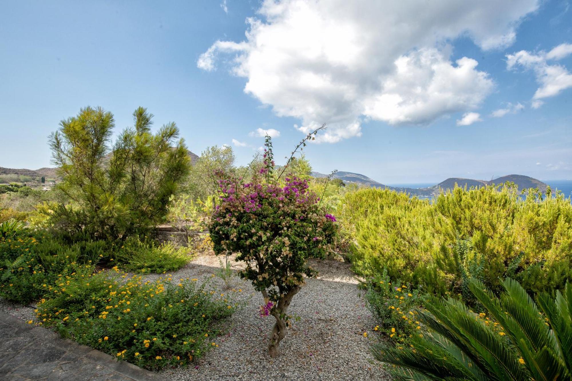 Sealight Villa Lipari - Vista E Piscina Bagian luar foto