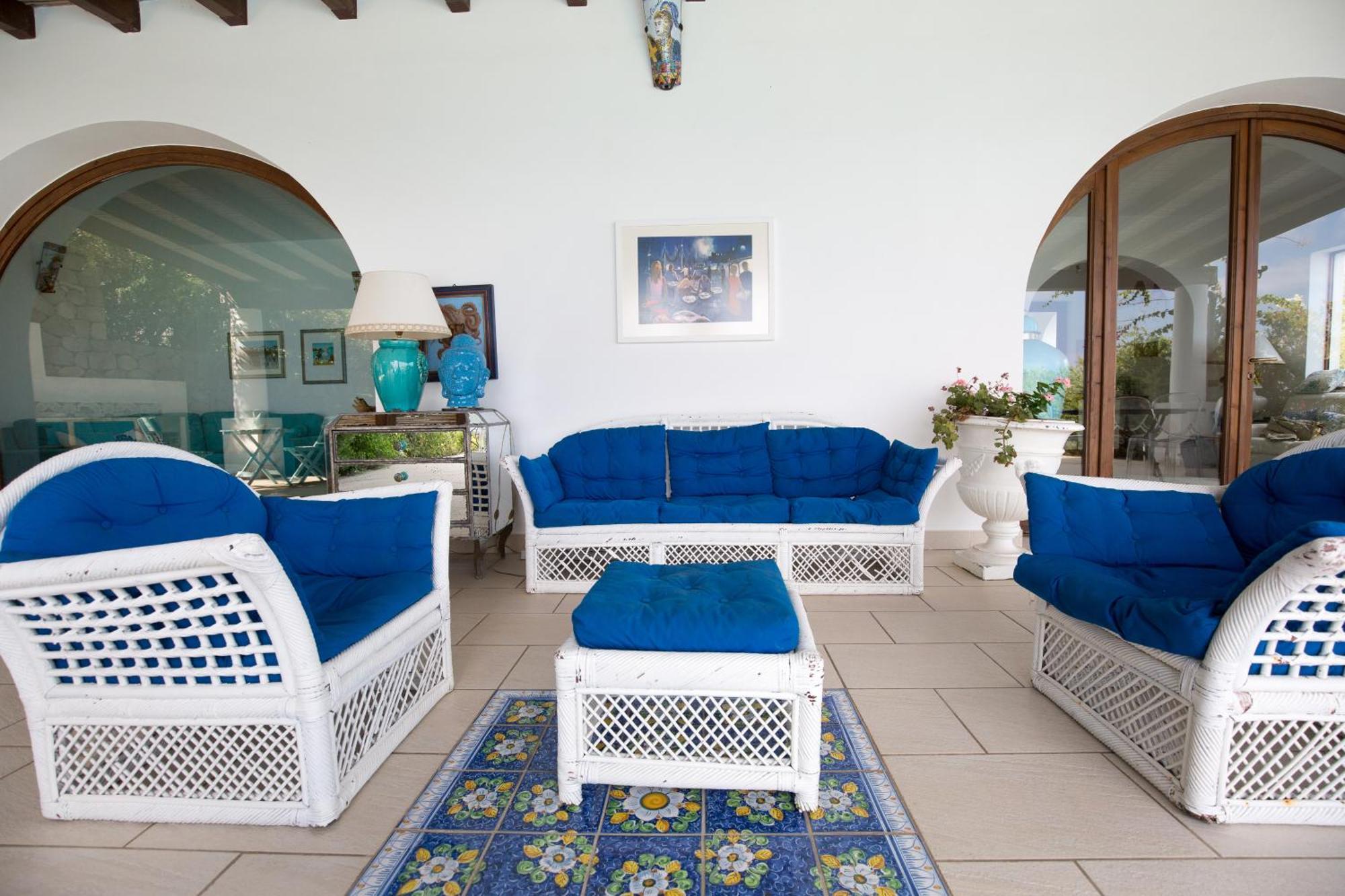 Sealight Villa Lipari - Vista E Piscina Bagian luar foto